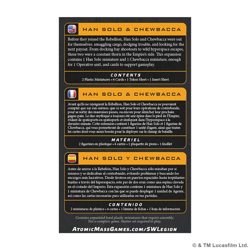 Star Wars: Legion – Scoundrel Han & Chewie