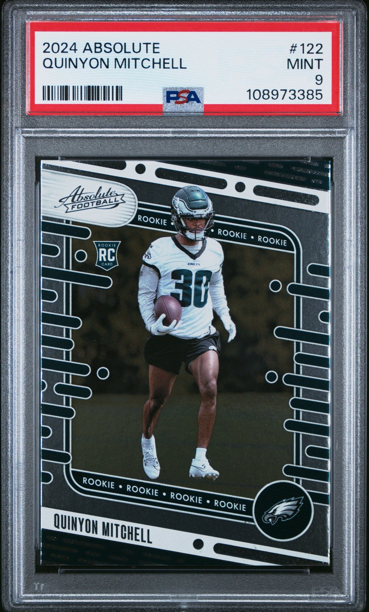 Graded 2024 Panini Absolute Quinyon Mitchell #122 Rookie RC Football Card PSA 9 Mint