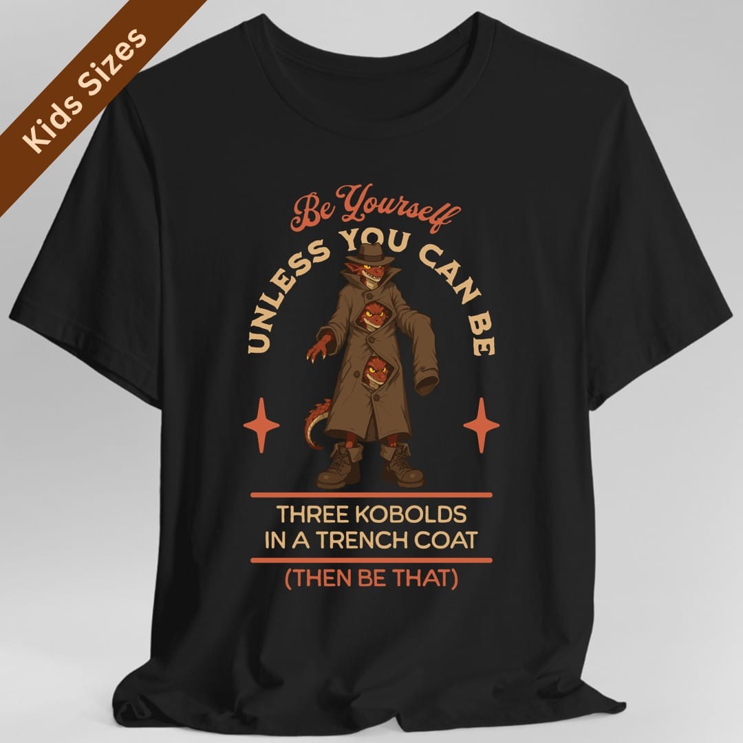 Three Kobolds in a Trench Coat Kids T-Shirt