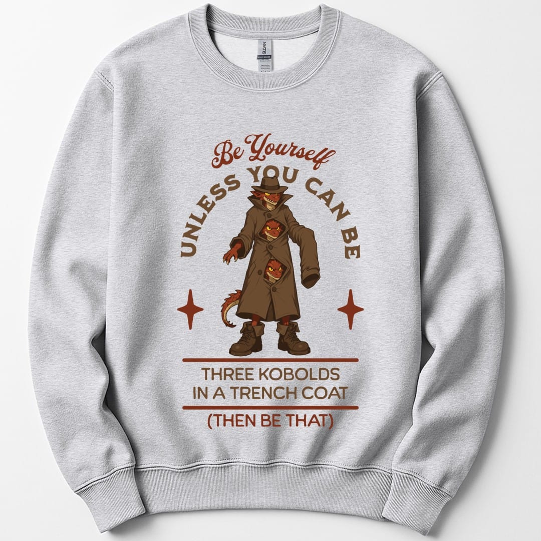Three Kobolds in a Trench Coat Sweatshirt