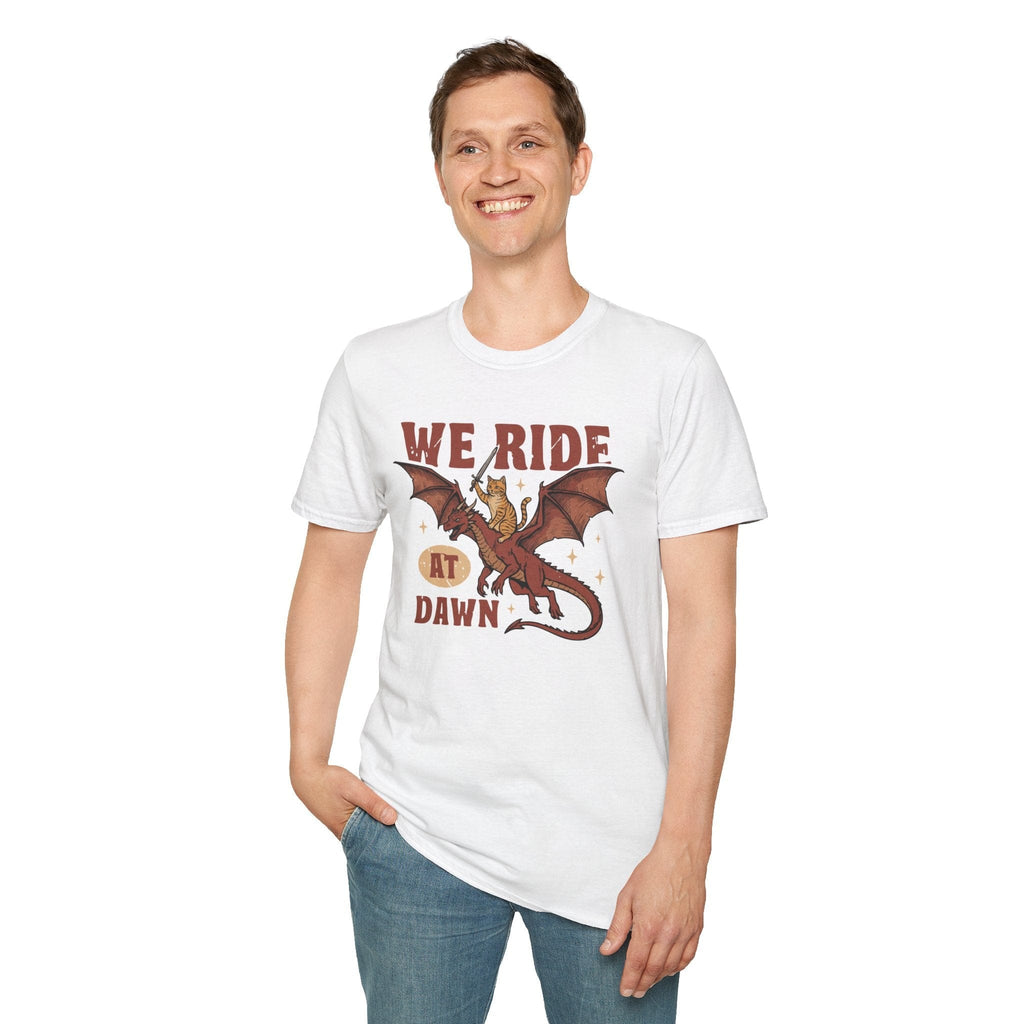 We Ride At Dawn Dragon Cat T-shirt