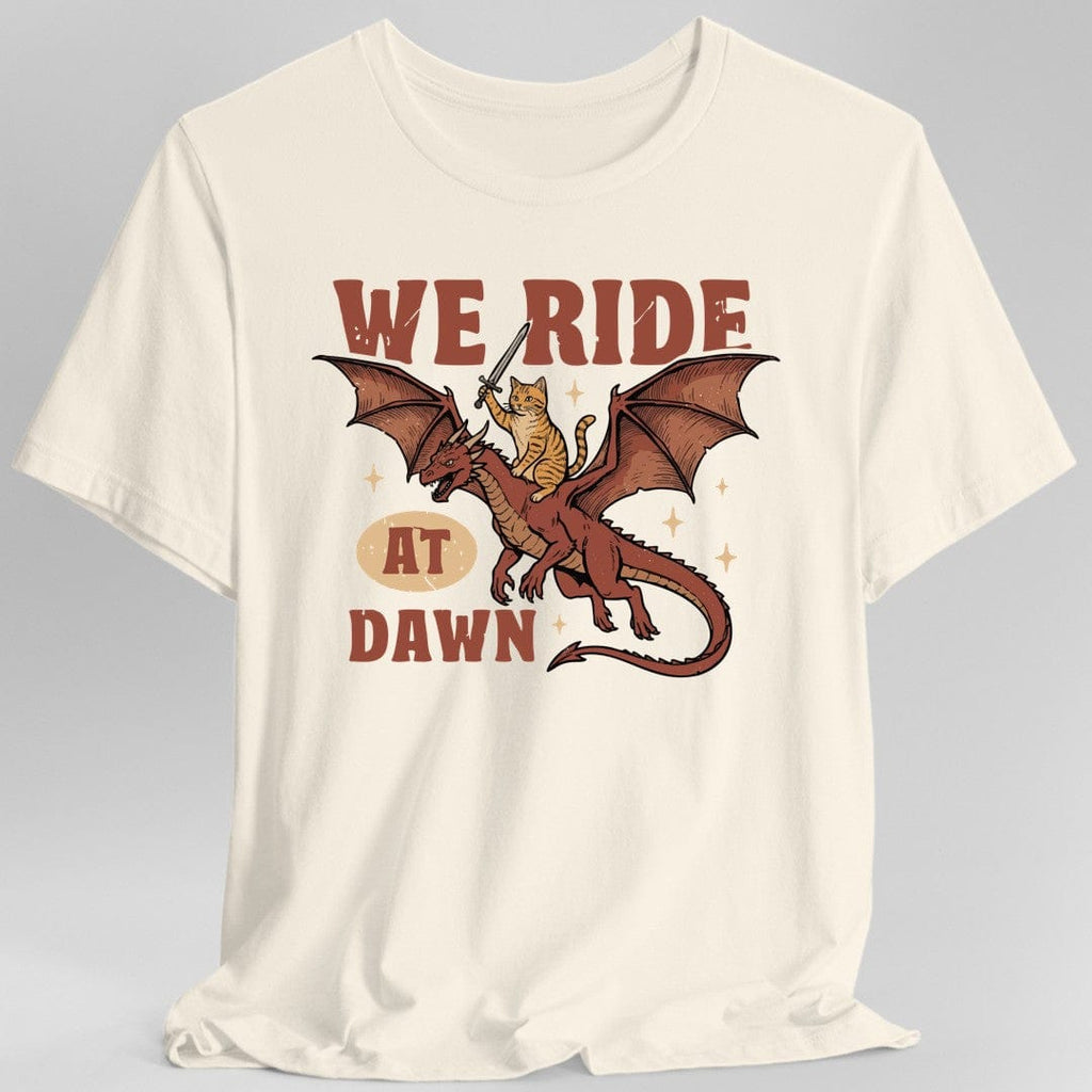 We Ride At Dawn Dragon Cat T-shirt