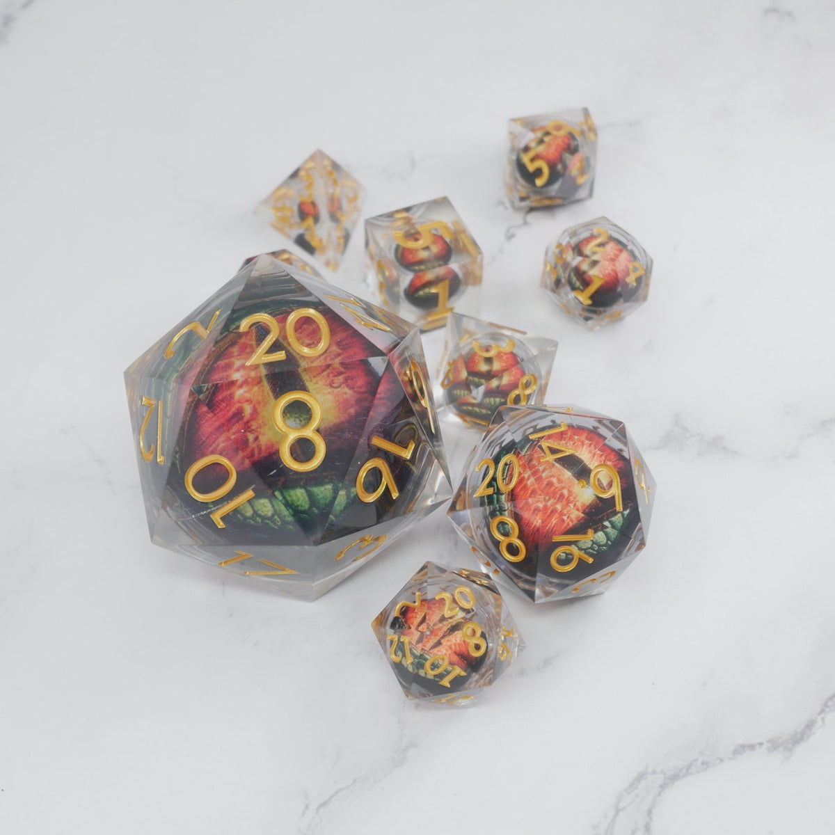 Xanathar's Eye | Giant D20 Moving Eye DnD Dice | Acrylic RPG Gaming Dice