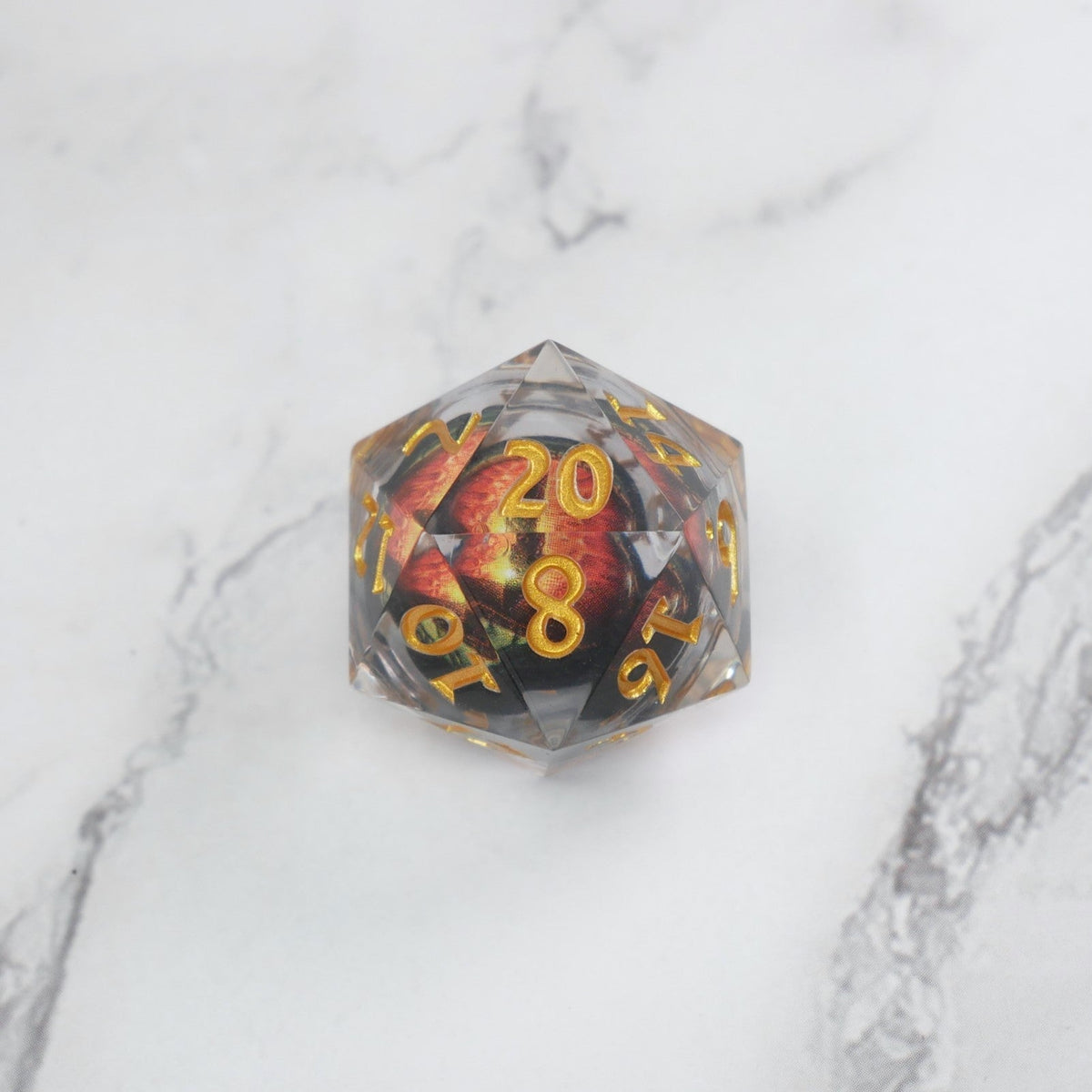 Xanathar's Eye |  7 Piece Moving Eye DnD Dice Set | Acrylic RPG Gaming Dice