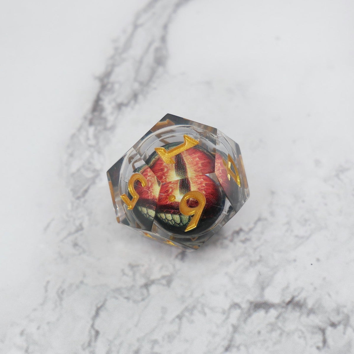 Xanathar's Eye |  7 Piece Moving Eye DnD Dice Set | Acrylic RPG Gaming Dice